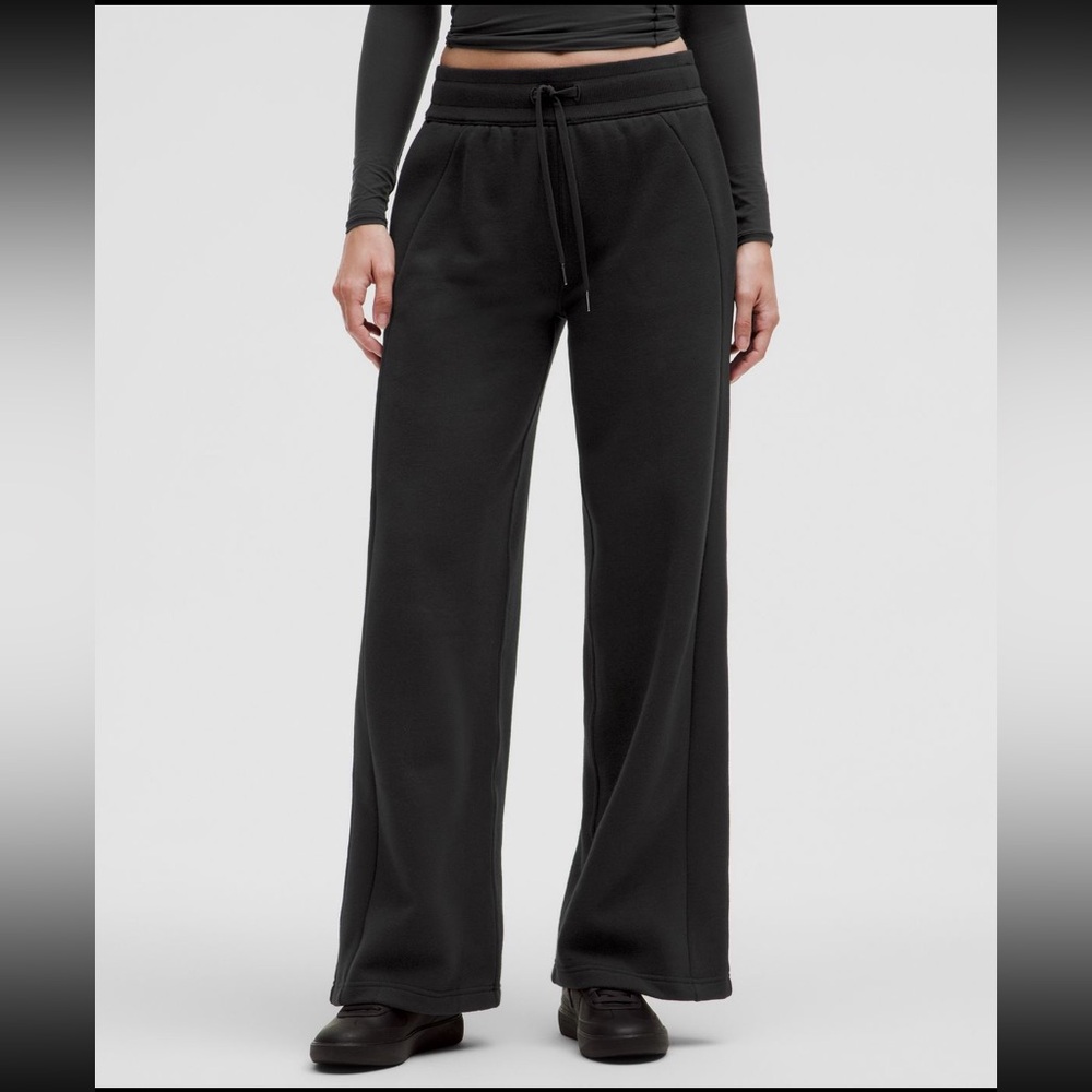 Lululemon Scuba Black Wide-Leg Pants Regular Length